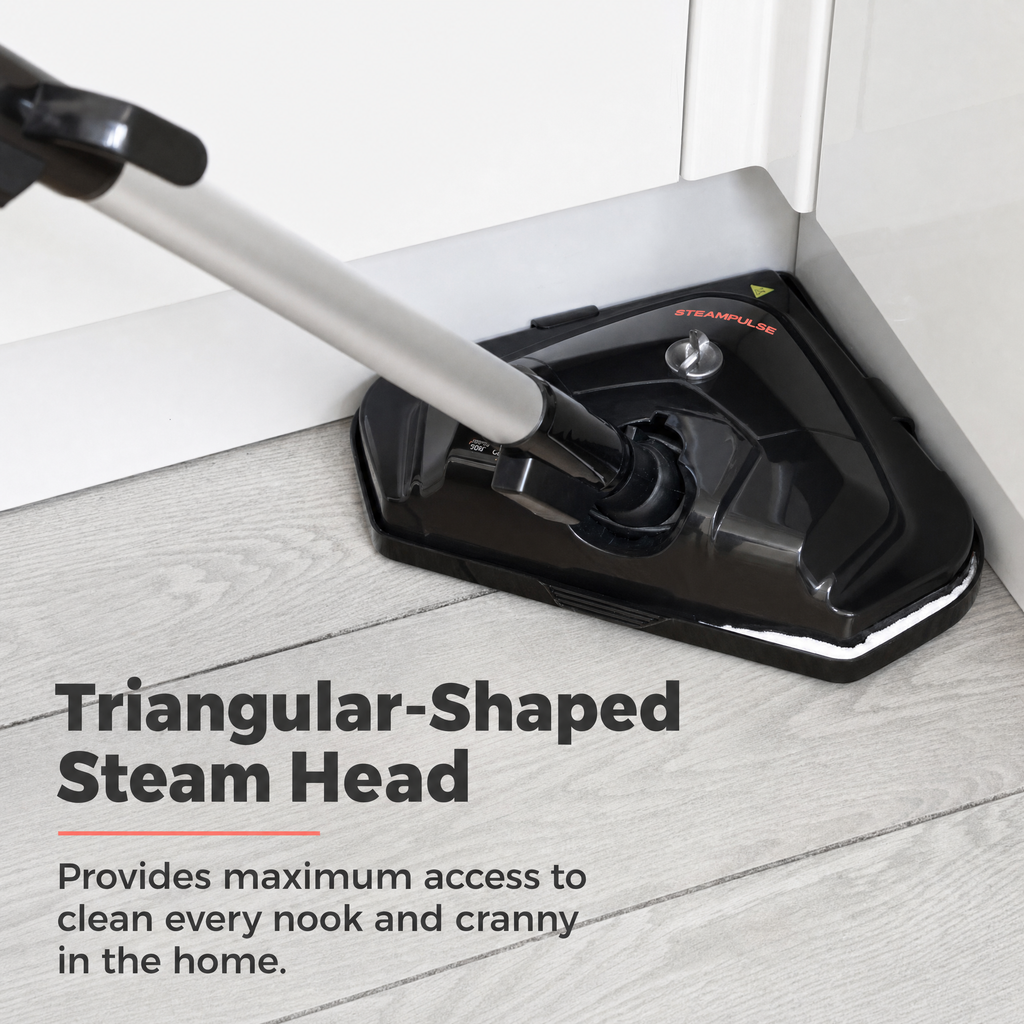 SteamPulse triangular steam head close up