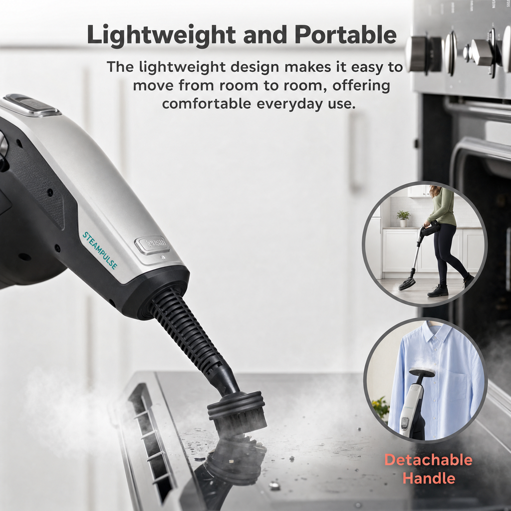SteamPulse lightweight and portable design
