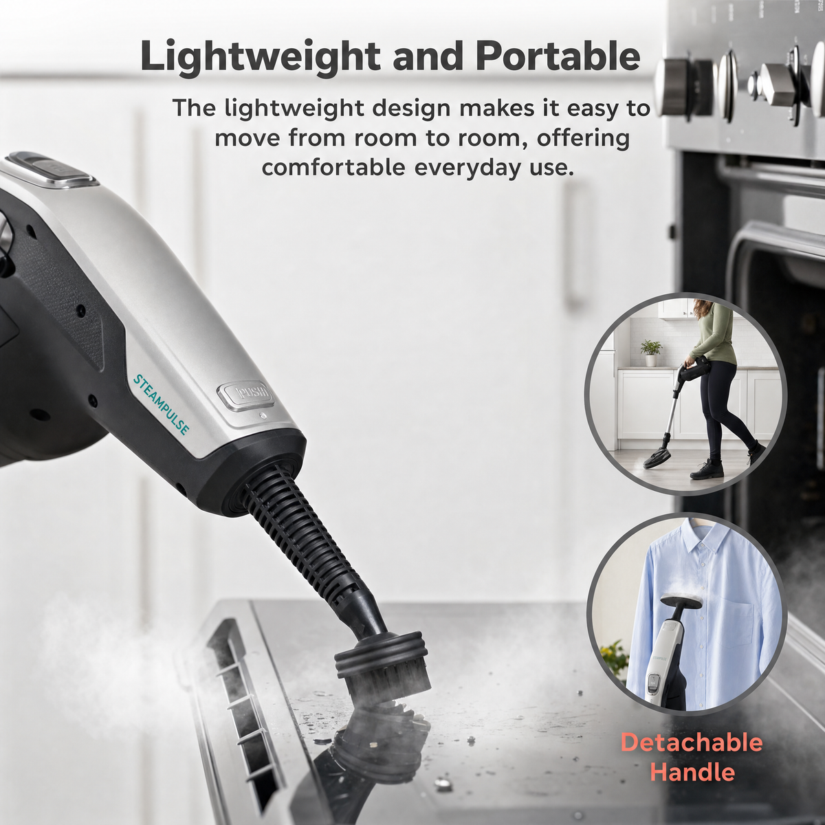 SteamPulse lightweight and portable design